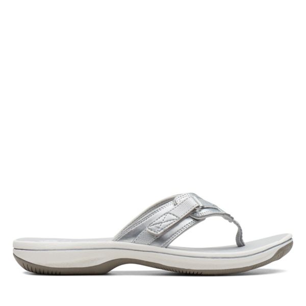 Clarks Womens Brinkley Sea Sandals Silver | USA-3971208